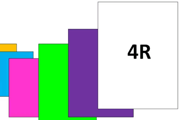 Ilustrasi Ukuran Foto 4R. - Image